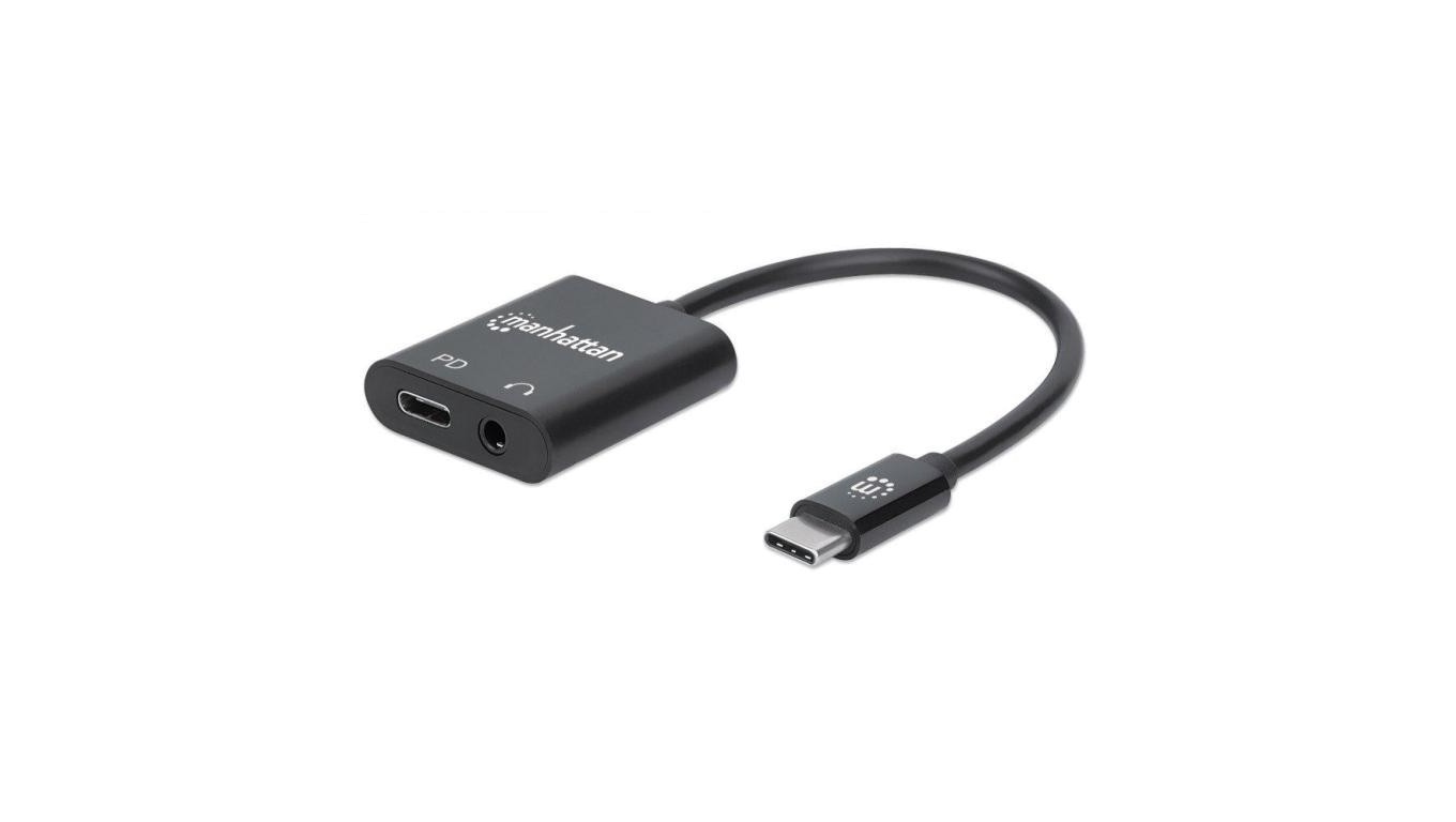 Headphone Adapter USB-C to Jack 3.5mm with USB-C PD 153355