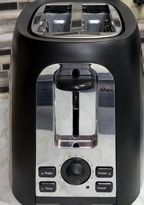 OSTER 2-Slice Bread/Bagel Toaster Programmable w/Removable Crumb Tray/Black