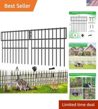 39.5ft Rustproof Dog Barrier Fence with 28 Panels - No Dig Installation