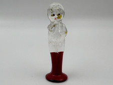 Kewpie Frozen Charlie Side Eye Painted Glass Candy Container 3 inches Shy Boy