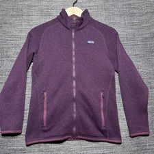 Patagonia Sweater Girls XL 14 Purple Full ZIp Better Sweater 65461