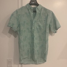 Hurley Button Up Shirt Mens Size Small S Cotton Outdoor Adult