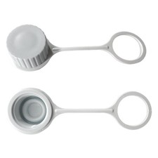 2 PCS White Plastic Threaded Drain Plug Cap with Tether Fits Igloo Cooler Dra...