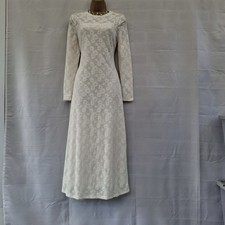 M&S Dress UK 10 New BNWT Ivory Lace Long Midi Summer Occasion Evening Party