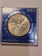 1900-1980 HM Queen Elizabeth the queen mother 80th birthday commemorative coin