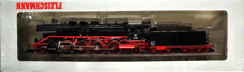 Selten! Fleischmann FMZ Dampflokomotive 64138 unbespielt Schwarz neuwertig OVP - Bild 2 von 4
