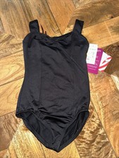 New Motionwear Black Tank Strap Dance Leotard Child Medium