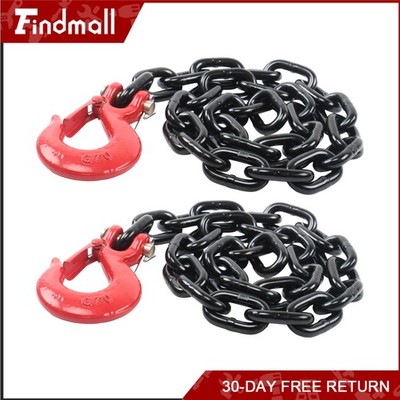 Findmall 2 Pcs 5/16''×36'' Trailer Safety Chains Breaking Strength 21000Lbs G80