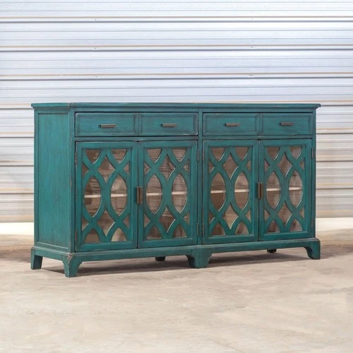 Uttermost 25419 Oksana 64"W Lagoon Green Contemporary Credenza - Green - Picture 2 of 5