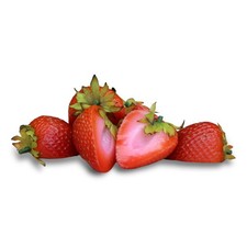 Fake Strawberry Halves Set of 6 