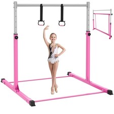 Safly Fun Gymnastics Bar for Kids Ages 3-15  Sturdy Steel Home Gym, Adjustab...