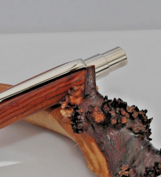 Schreibgerät Kugelschreiber Berlin Holz Cocobolo handgedrechselt Unikat - Bild 2 von 4