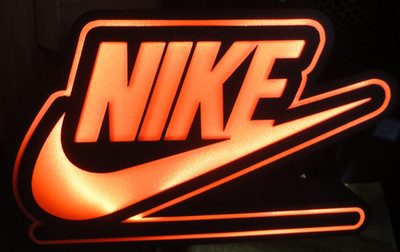 Nike Logo Lightsign Tischlampe aus Haushaltsauflösung USB Anschluß