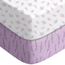 Baby Crib Sheets for Boys Girls Neutral, 2 Pack Crib Mattress Sheet for Stand...