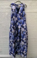 New Sachin & Babi Brooke Floral Satin Gown Rosa Azurro Size 12