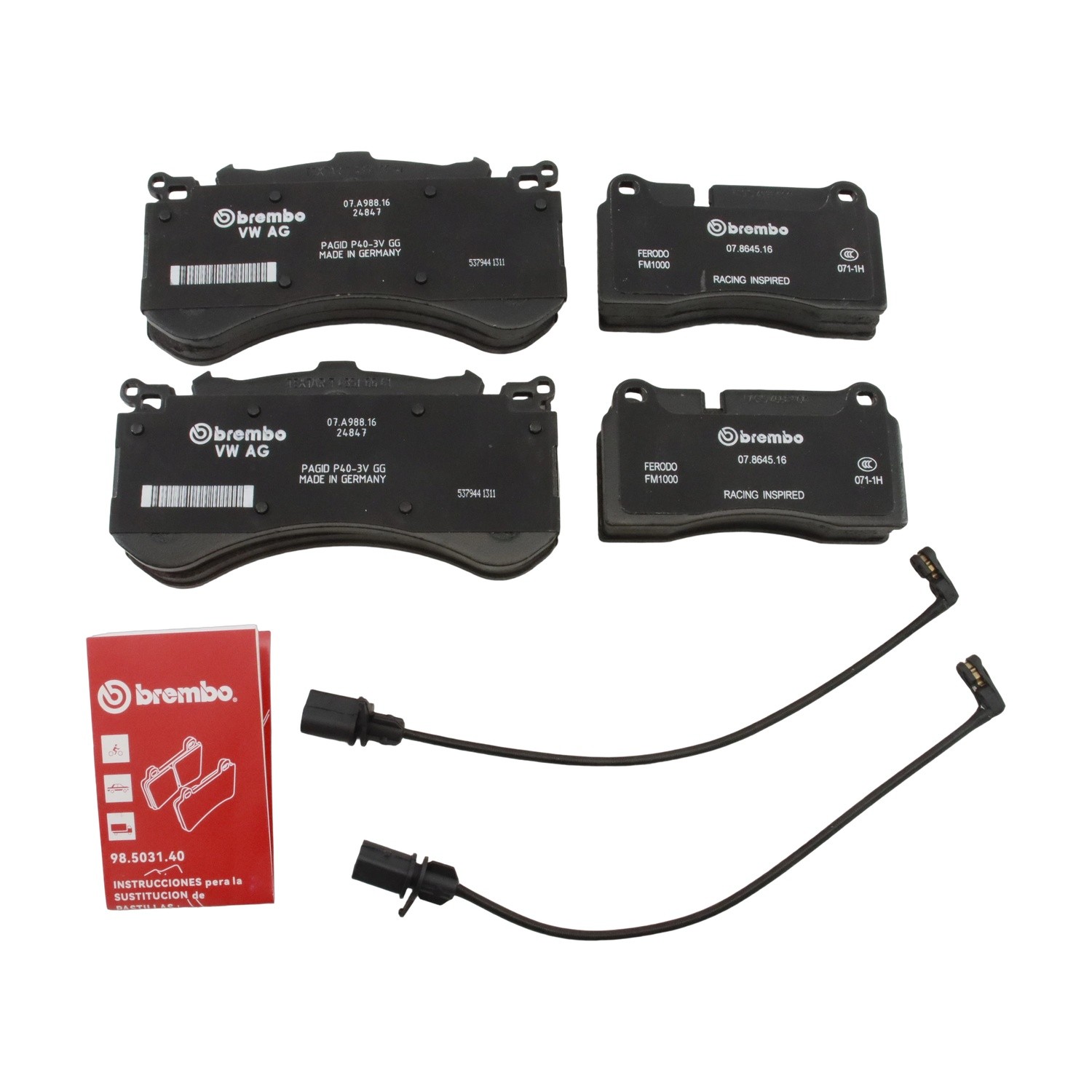 Lamborghini Aventador 2012-2021 Front Brake pads Set P/N 470698151