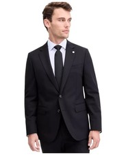 Ted Baker Mens Modern fit Sport Coat Blazer 42 S Black Solid Stretch