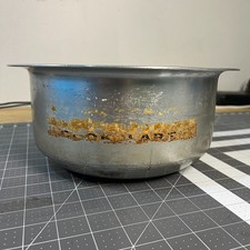 Vintage Heavy Cast Aluminum Pot Bowl 10.5" Round Flared Rim No Handles