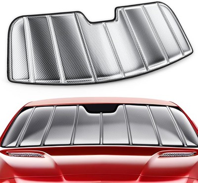 Custom Fit Windshield Sun Shade for Honda Passport, Pilot, Ridgeline (Silver).