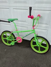 1987 Skyway Street Styler Bmx Bike Custom Powder Coated ! Neon Green And Pink GT