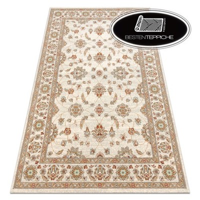 Originale 100% Wolle Teppich 'SOHO' Ornamente vintage beige beste Qualität