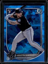 2025 Bowman Chrome Sapphire Agustin Ramirez #91 Rookie RC Miami Marlins