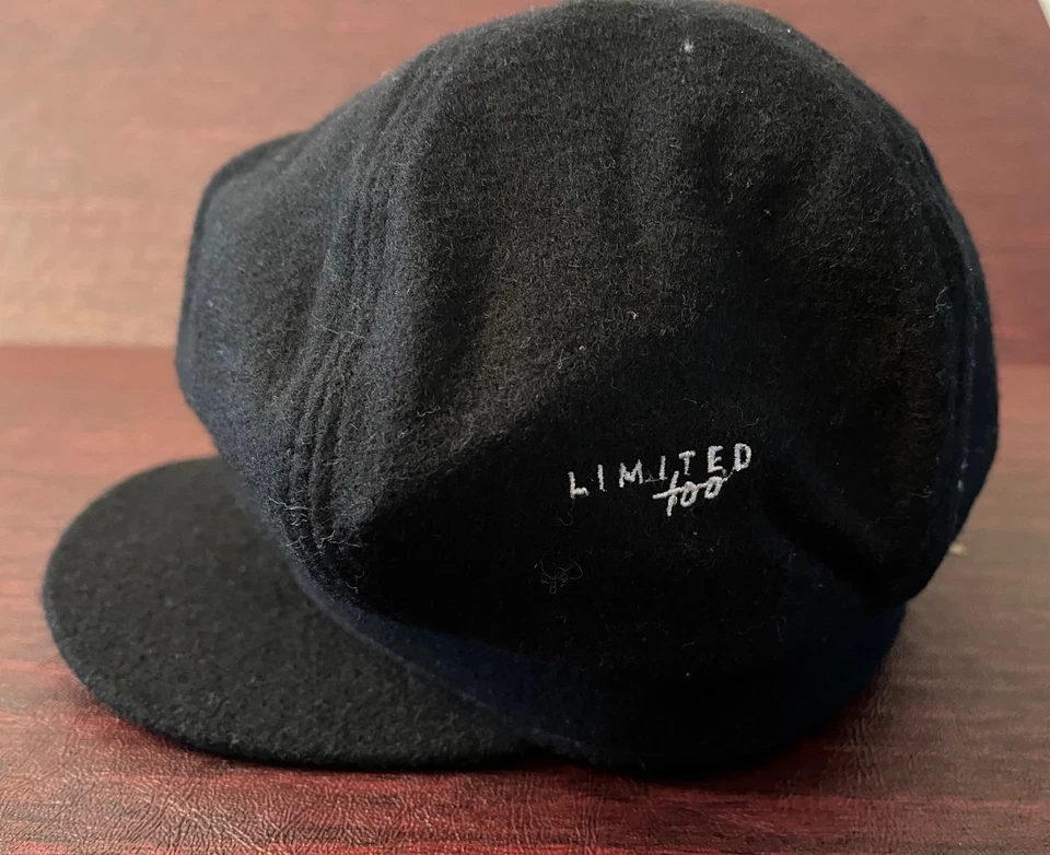 GORRA GORRA GORRA CADETE TABBIE NEWSBOY DE COLECCIÓN PARA NIÑAS limitada demasiado lana negra Foto 4 de 4