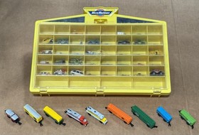 Micro Machines Vintage Galoob Case, Lot of  40+ Vehicles, Trains, SEE PHOTOS