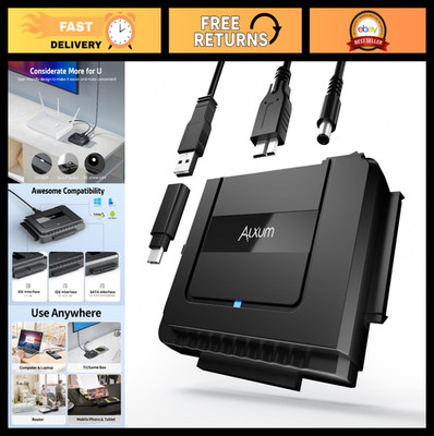 SATA to USB 3.0 Adapter - External Hard Drive Reader for 2.5'' & 3.5'' HDD/SSD, Po