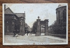 College Gates & Court Yard Marlborough Postcard by Eggleton & Co Fancy Stores