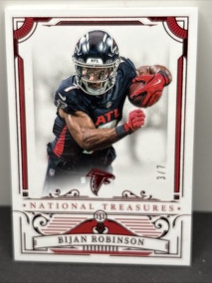 2025 Panini National Treasures - Bijan Robinson #4 Atlanta Falcons /7 RARE E515