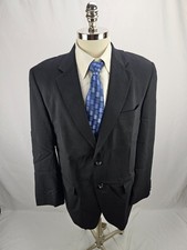 Pronto Uomo men's Black Wool Blazer Jacket 44L