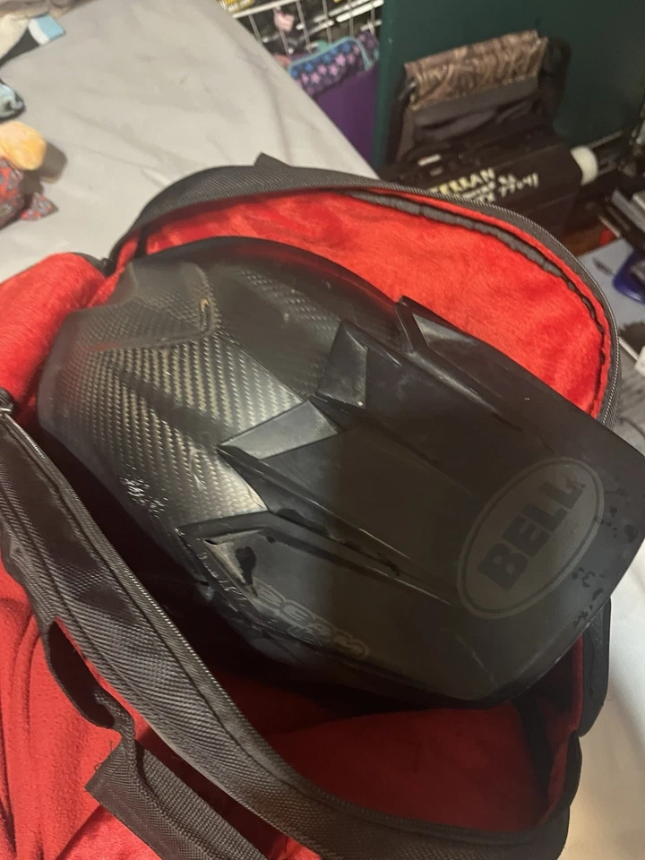 Bell Carbon Fiber Flex Motorcycle Helmet - Image 4 of 4