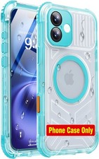 iPhone 16 Waterproof Case with Built-in Camera Screen Protector, IP68 Dustproo