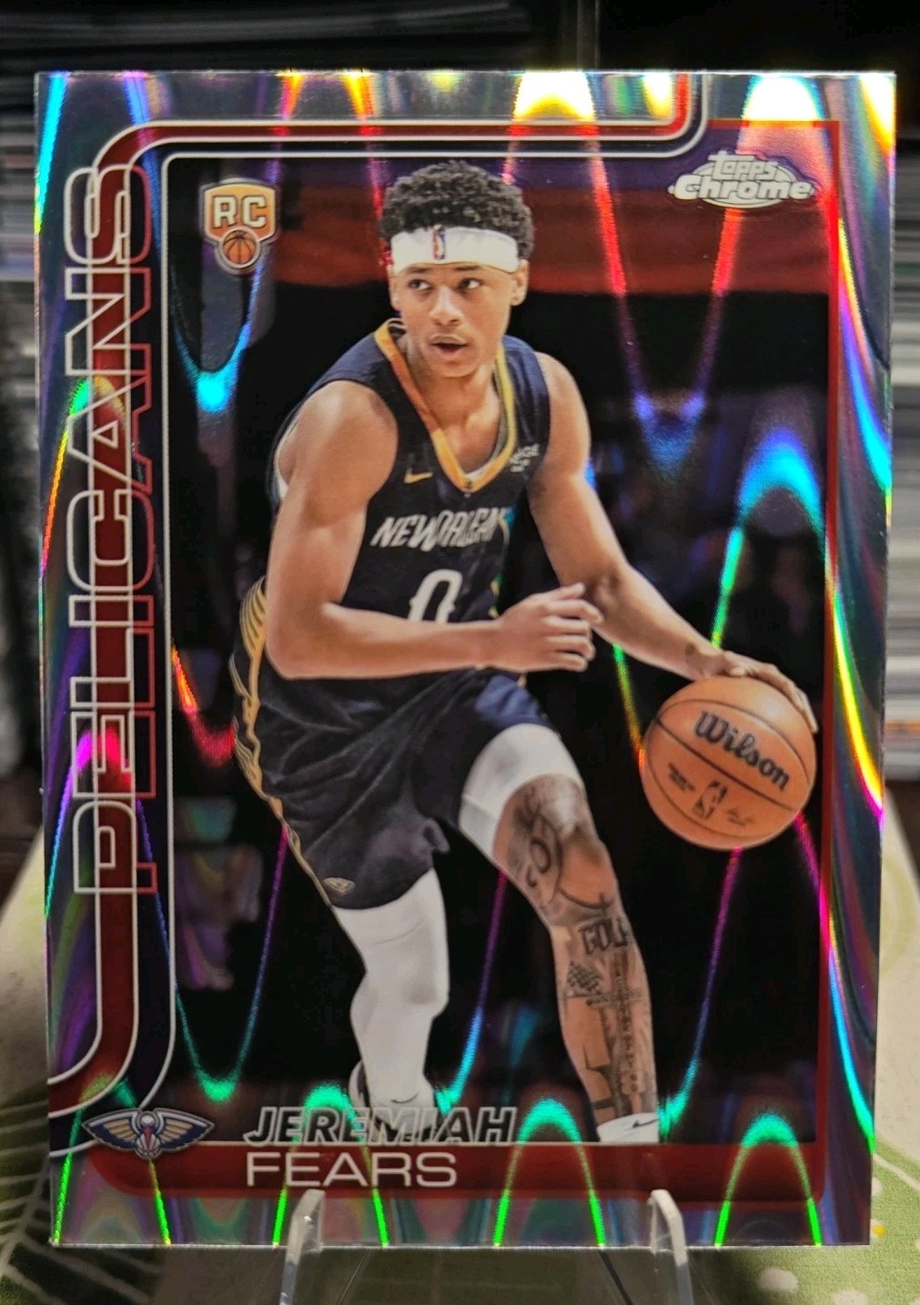 Jeremiah Fears 2025-26 Topps Chrome Basketball RayWave Refractor #257