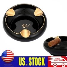 Galiner Travel Portable Ceramic Cigar Holder Ashtray Round For Men Outside Home