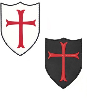 Morale Patch, 3D PVC, Crusader, Templar,  hook and loop