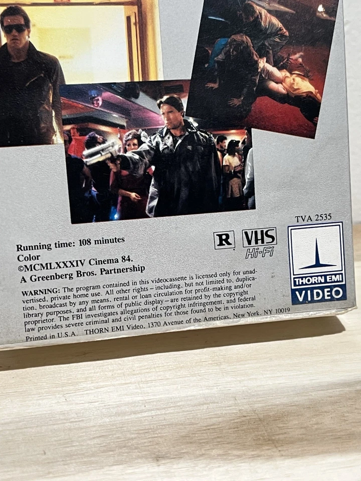 The Terminator 1984 Thorn EMI Video VHS Rare Hard Case Clamshell 80s - Image 3 of 4