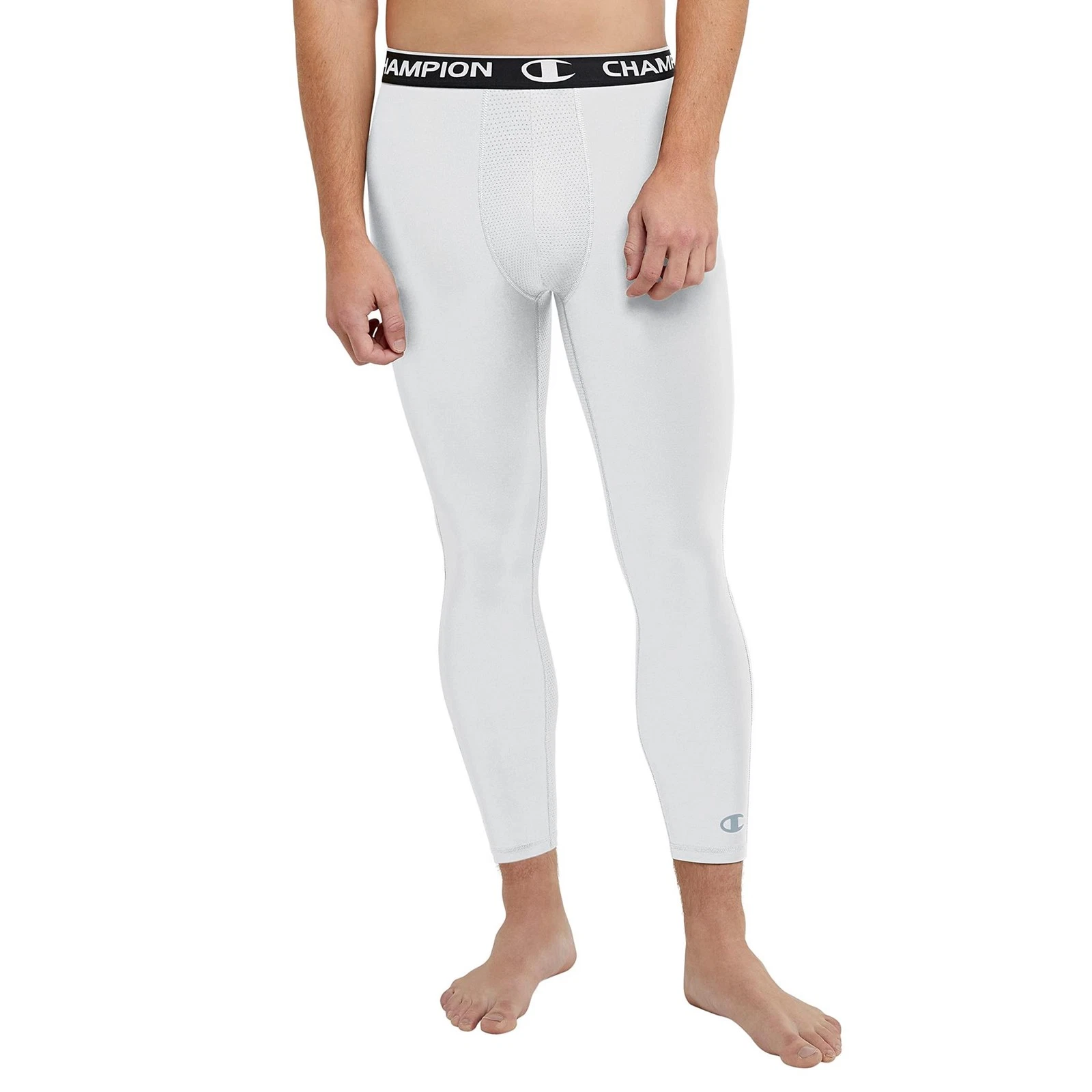 Champion Mens 3/4 Compression Tights,White