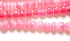 Vintage Rose Pink Glass Baroque Beads Japan 8-9mm 6 jpn006E