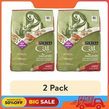 (2 pack) Purina Cat Chow Naturals, Dry Cat Food, Chicken & Salmon, 18 lb Bag 1.29 per pound