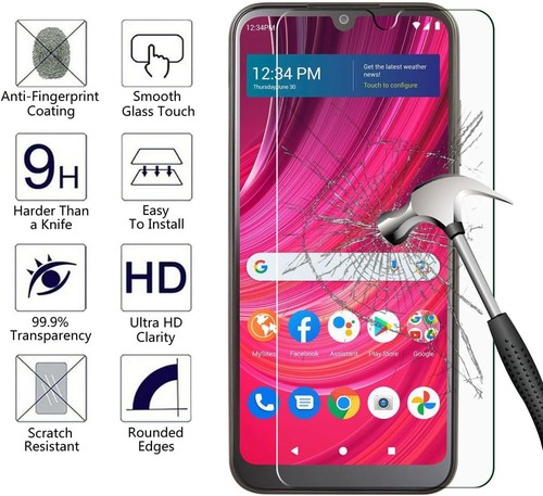 2-Pack Tempered Glass Screen Protector For Blu View 4 B135DL - Case Friendly 9H Hardness