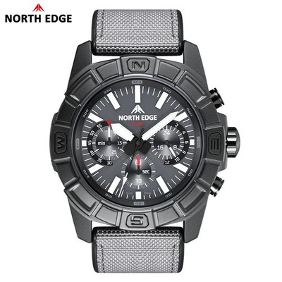NORTH EDGE Blaze Men's Solar Power Watch Stainless Steel Pilot Sports 50M WR