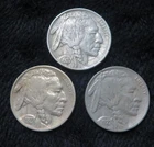 1927-P, D, & S Buffalo Nickels * 1927 Mint Mark Set * Better Grade * 6074