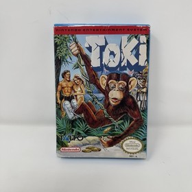 Nintendo NES Toki Manual Poster Styrofoam Box Complete Tested Authentic CIB Tait