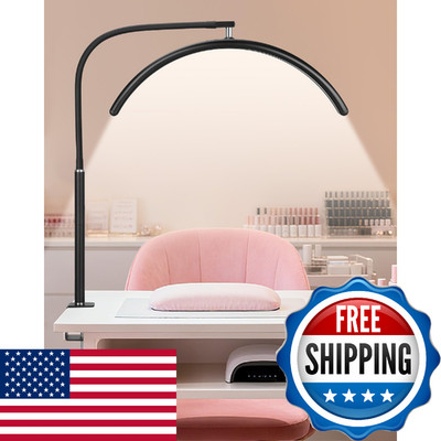 ZEKAHOV Professional Half Moon LED Desk Light for Nail Techs & Artists   Flexibl