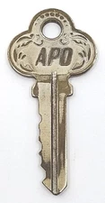 Vintage Key APO A21224 Appx 2-1/8” Padlocks Cabinet Trunk Lock Box Gate Door