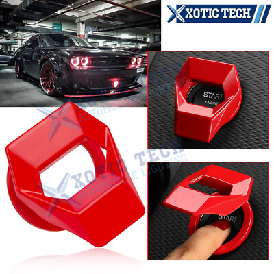 Red Cars Engine Start Push Button Switch Cover Protector Universal Fit For Dodge