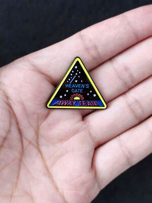 HEAVEN'S GATE AWAY Enamel Lapel Pin Metal Badge Brooch