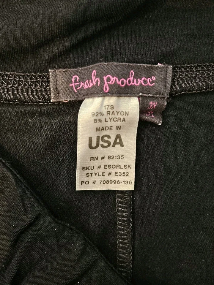 Falda corta talla 3x FRESH PRODUCE negra tejida elástica CITY Plus carrera Foto 4 de 4